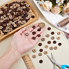 300Pcs Coconut Buttons BUTT-ME0001-25B-3