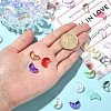 100Pcs Transparent Spray Painted Glass Beads GLAA-CJ0002-12-4