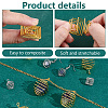 50Pcs 2 Colors Iron Wire Spiral Bead Cage Pendants IFIN-PH0002-11-4