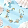 Alloy Shape Shell & Starfish Link Bracelets BJEW-JB11842-1