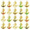 25Pcs 5 Colors Alloy Enamel Pendants ENAM-CJ0004-01-1