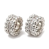 Rack Plating Brass Cubic Zirconia European Beads KK-R147-05P-3
