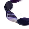 Natural Purple Banded Agate Beads Strands G-C141-A01-01-4
