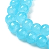 Baking Paint Imitation Jade Glass Round Bead Strands X1-DGLA-Q021-8mm-06-3