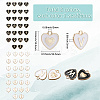 2 Sets 2 Colors Alloy Enamel Pendants ENAM-SC0006-63-2