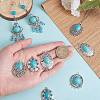 10pcs Turquoise+alloy pendant Vintage alloy earring head diy handmade material(5 styles) JX575A-3