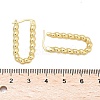 Brass Twist Rectangle Hoop Earrings for Women EJEW-L297-01B-G-5