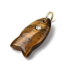 Natural Tiger Eye Pendants G-A297-01G-10-2