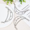 Alloy Shoe 3-Strand Curb Chain AJEW-WH0258-700-4