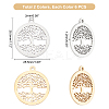 16Pcs 2 Colors 304 Stainless Steel Pendants STAS-UN0023-39-5