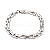 304 Stainless Steel Rectangle Link Chain Bracelets for Women Men BJEW-F488-30P-01-4