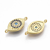 Brass Micro Pave Cubic Zirconia Links Connectors LS-ZIRC-T005-032G-2
