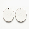 Tarnish Resistant 201 Stainless Steel Stamping Blank Tag Pendants STAS-S076-05-1
