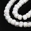 Luminous Handmade Silver Foil Glass Beads Strands FOIL-N029-02B-01-4