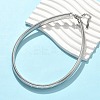 12MM 304 Stainless Steel Flat Snake Chain Necklaces for Women NJEW-U049-01P-1