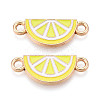 Alloy Enamel Fruit Connector Charms PALLOY-N181-09KCG-1