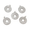 Brass Micro Pave Cubic Zirconia Pendants KK-E068-VB430-2