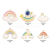 24Pcs 6 Style Alloy Enamel Pendants ENAM-FS0001-19-2