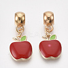 Golden Plated Alloy European Dangle Charms X-MPDL-S067-64-1