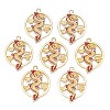 Rack Plating Alloy Enamel Pendants LS-X-ENAM-N055-079-1