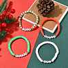 4Pcs Handmade Polymer Clay Heishi Bead Stretch Bracelet Sets BJEW-FS00030-6