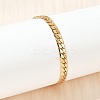 304 Stainless Steel Curb Chain Bracelets for Women BJEW-Z143-15G-3