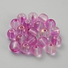 Transparent Frosted Glass Beads GLAA-WH0032-21E-1