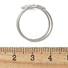 304 Stainless Steel Round Wrap Open Cuff Rings for Women Men LS-RJEW-Z071-02A-P-5