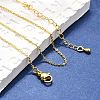 Brass Cable Chain Necklaces X-MAK-P011-01G-4