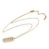 Polymer Clay Crystal Rhinestone Oval Pendant 304 Stainless Steel Cable Chain Necklaces for Women NJEW-A064-06G-4