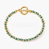 Synthetic Turquoise & Brass Beaded Bracelets for Women XC1263-4