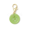 Acrylic Sewing Buttons Pendant Decorations HJEW-JM04109-01-4