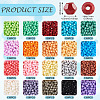 2780Pcs 20 Colors Baking Paint Glass Seed Beads SEED-TA0001-49-4
