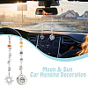 Glass & Alloy Pendant Decoration HJEW-OC00290-5