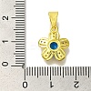 Flower Rack Plating Brass Micro Pave Cubic Zirconia Pendant KK-H485-01G-01-3