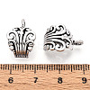 Flower Tibetan Style Alloy Tube Bails TIBE-Q046-04AS-LF-3