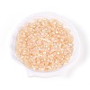 Transparent Spray Painted Glass Beads EGLA-N018-4mm-09-1