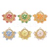 6Pcs Glass Pendans PALLOY-MZ01222-1
