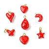 7Pcs 7 Styles Brass Pendants KK-CJ0003-59-8