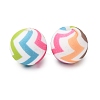 Food Grade Eco-Friendly Printed Silicone Beads SIL-A013-01A-20-1