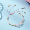 Synthetic & Natural Mixed Gemstone Chip & MIYUKI Round Rocailles Beads Braided Bead Bracelets BJEW-MZ00252-4
