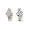Brass Micro Pave Clear Cubic Zirconia Fold Over Clasps LS-KK-C107-11P-1