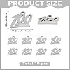 10Pcs 201 Stainless Steel Charms STAS-LP0003-34-2