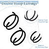 20Pcs 5 Colors 304 Stainless Steel Spiral Nose Rings Set AJEW-FI0001-01-4