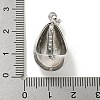 Rack Plating Brass Micro Pave Clear Cubic Zirconia Pendants KK-E114-02P-02-3