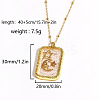 Brass & Epoxy Resin Glitter Powder Pendant Necklaces for Women WG08644-01-1