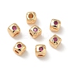 SHEGRACE Brass Cubic Zirconia Beads XGRQ4H341-682G-A-2