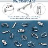 50Pcs 5 Style 201 & 304 Stainless Steel Clip-on Earring Converters Findings STAS-UN0038-19-5