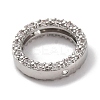 Rack Plating Brass with Cubic Zirconia Bead Frame KK-S406-09C-P-2