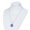 Natural & Synthetic Gemstone Pendant Necklaces NJEW-JN01850-5